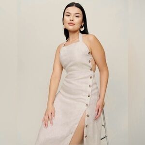 NWT Elegant Backless Beige Dress